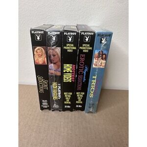 Vintage Playboy VHS Lot of 5 Secret Seductions Nude Fantasies R Rated NTSC